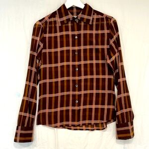 1990’s J. Crew plaid button-down cotton shirt